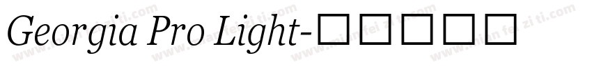 Georgia Pro Light字体转换